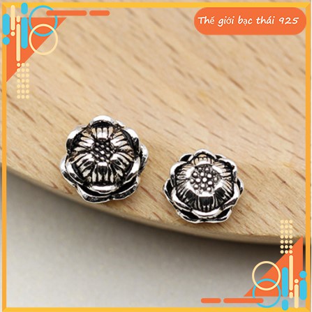 Charm S925 Thái 925 - Hoa sen S925 xỏ ngang