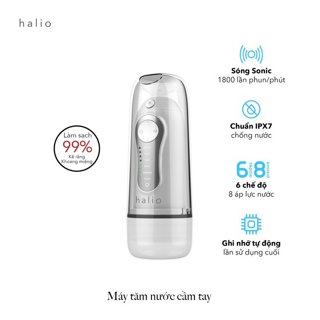 Combo Bàn Chải Điện Halio Sonic Toothbrush và Tăm nước Halio Water Flosser