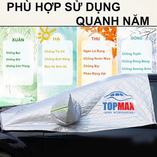 Che nắng kính lái ô tô, xe hơi 4 lớp che nắng kính ô tô - có tai che kính hậu