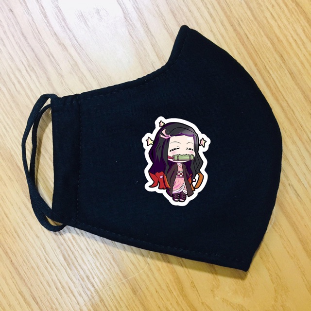 Khẩu trang kamad nezuko kimetsu no Yaiba 4 lớp