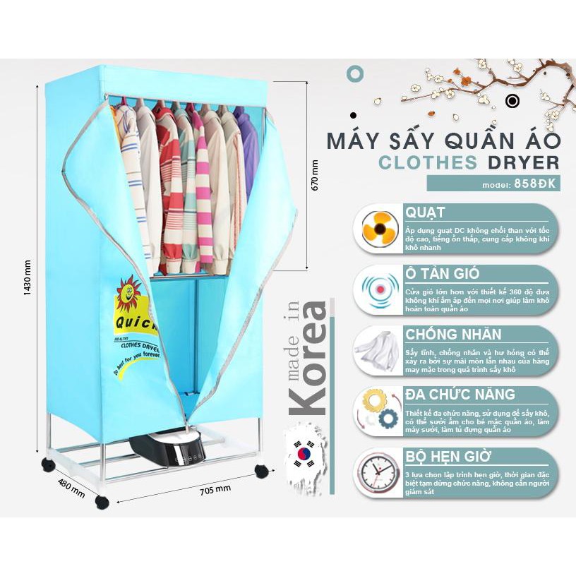 Tủ sấy quần áo 650₫