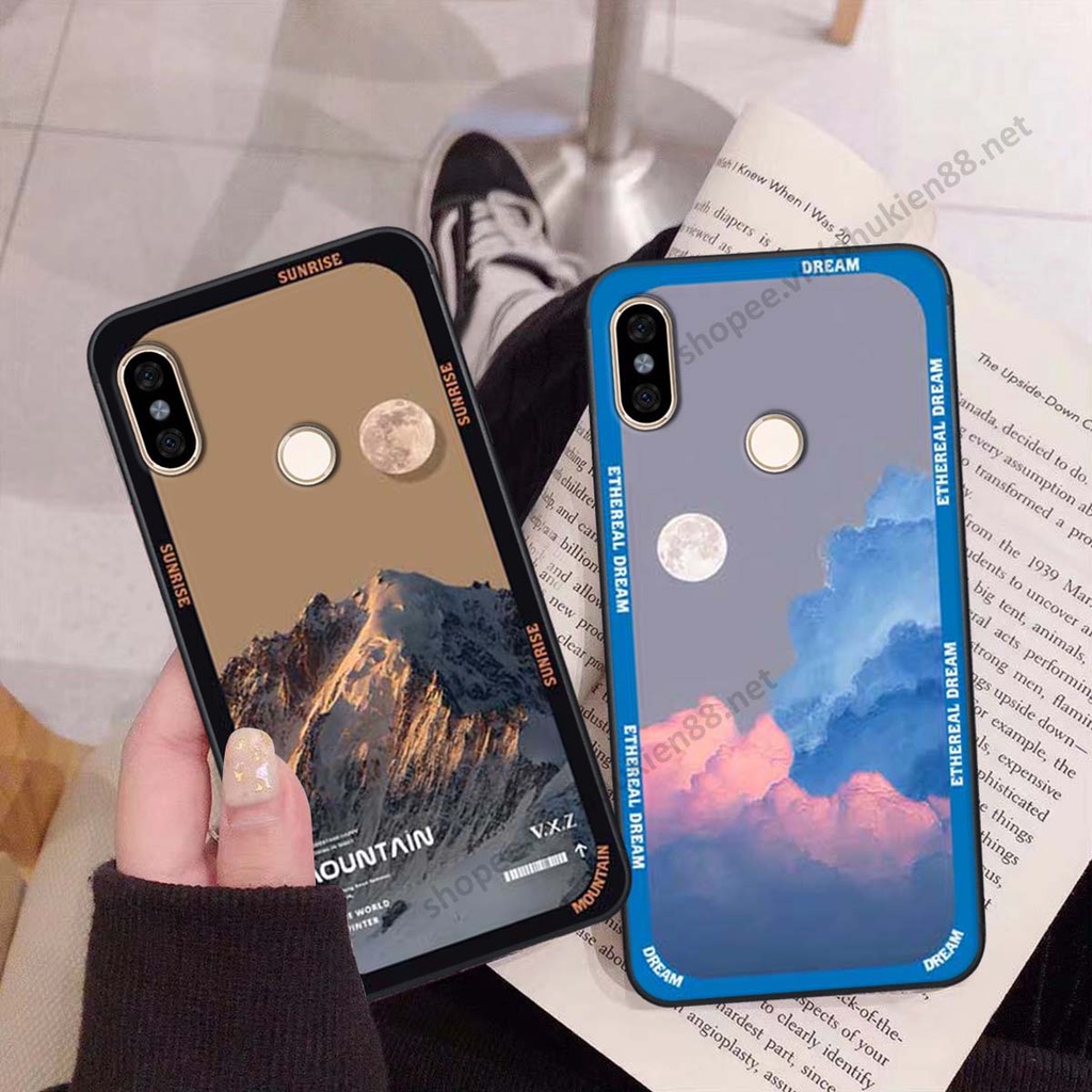 Ốp Xiaomi Mi A2 hình vũ trụ, mountain, cloud phong cách cá tính