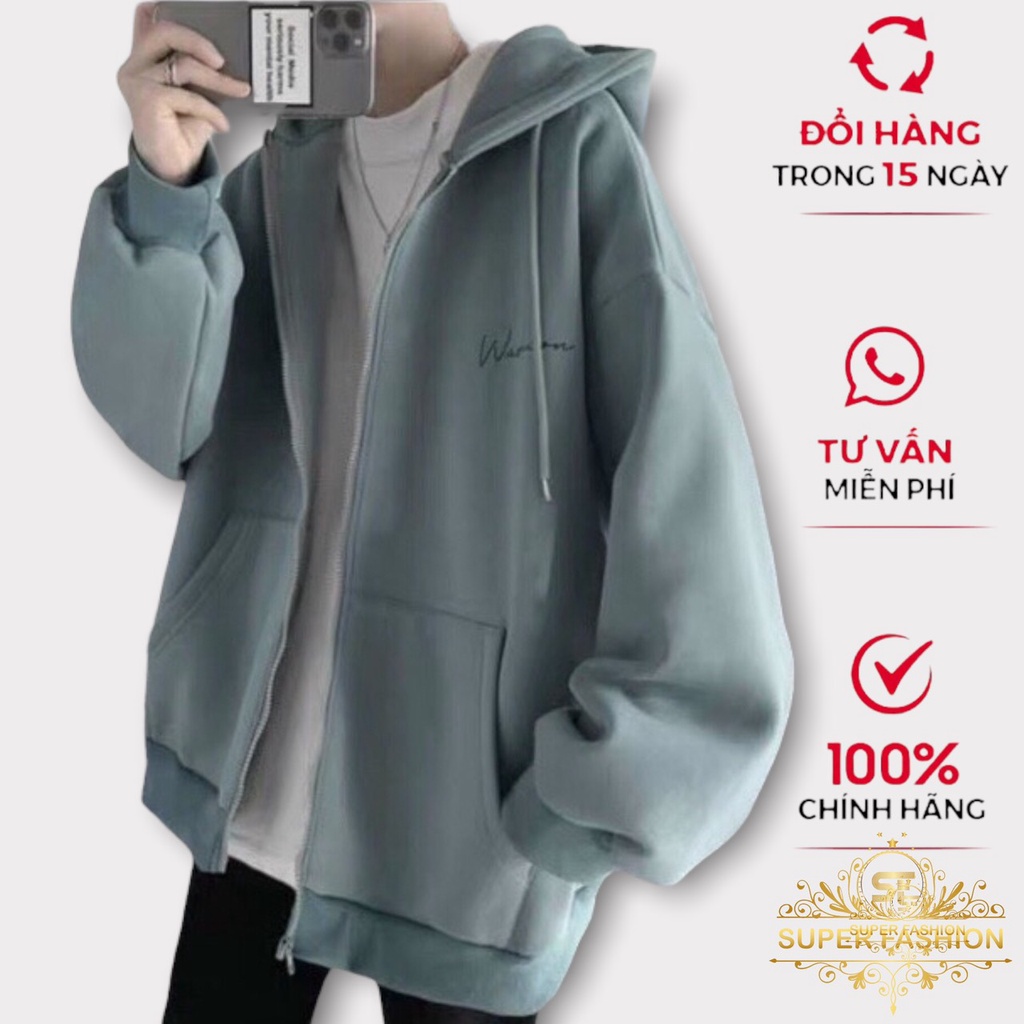 Áo Hoodie Nam Nữ Chất Nỉ Dày Mịn Thời Trang Cùng Họa Tiết Chữ IN Đẹp Thời Trang Super Fashion
