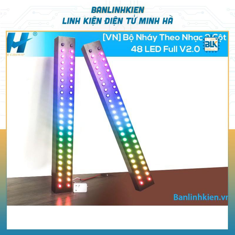 Combo Bộ Nháy Theo Nhạc 2 CỘT 48 LED