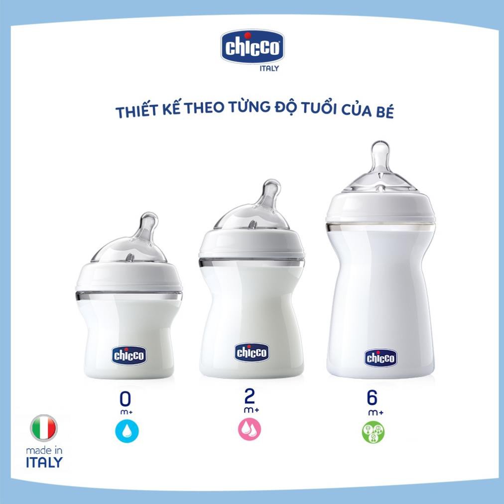 (25/10 - GIẢM 15%) Bình sữa núm nghiêng Pisa Natural Feeling 0M+ Chicco 150ml