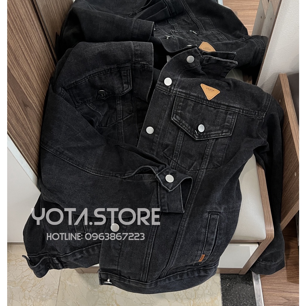 Áo khoác jeans tag da - KB26