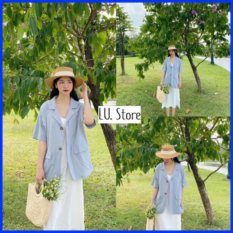 Áo Vest Cộc Tay 2 Cúc, Hàng Quảng Châu Ulzzang [ẢNH THẬT]