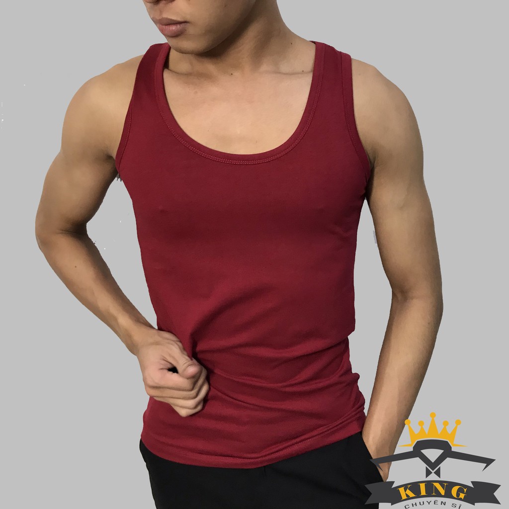 Áo ba lỗ sát nách nam KING dáng body tập gym (U05)