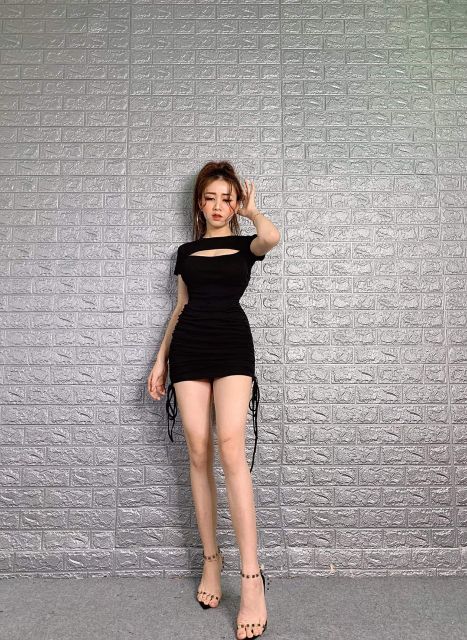 Đầm Dây Rút Tay Ngắn Cao Cấp Hình Thật Sản Phẩm | BigBuy360 - bigbuy360.vn