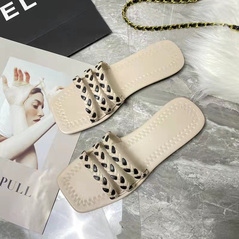 Dép Quai Ngang Đế Mềm Phong Cách Hàn Quốc Thời Trang Mùa Hè Cho Nữ CHZK054