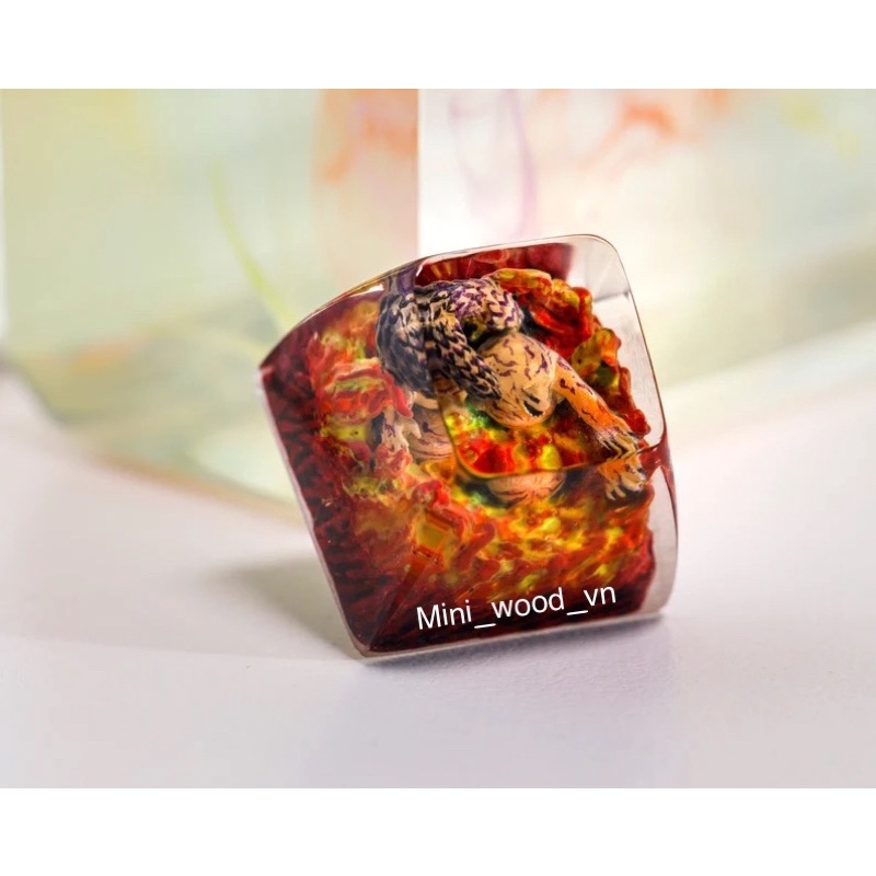 Nút bàn phím cơ Nhất vỹ Shukaku.Keycap resin Shukaku.Keycap artisan Naruto