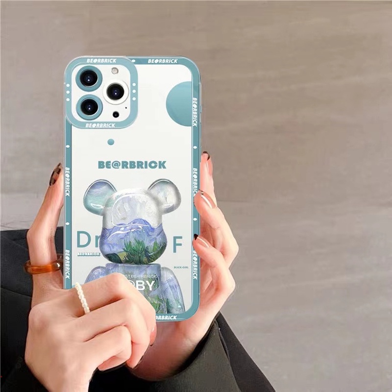 Ốp Điện Thoại Silicon Mềm Trong Suốt In Hình Gấu Hoạt Hình Thời Trang Cho Iphone 13 12 11 Pro MAX X XS MAX XR 6 7 8 Plus
