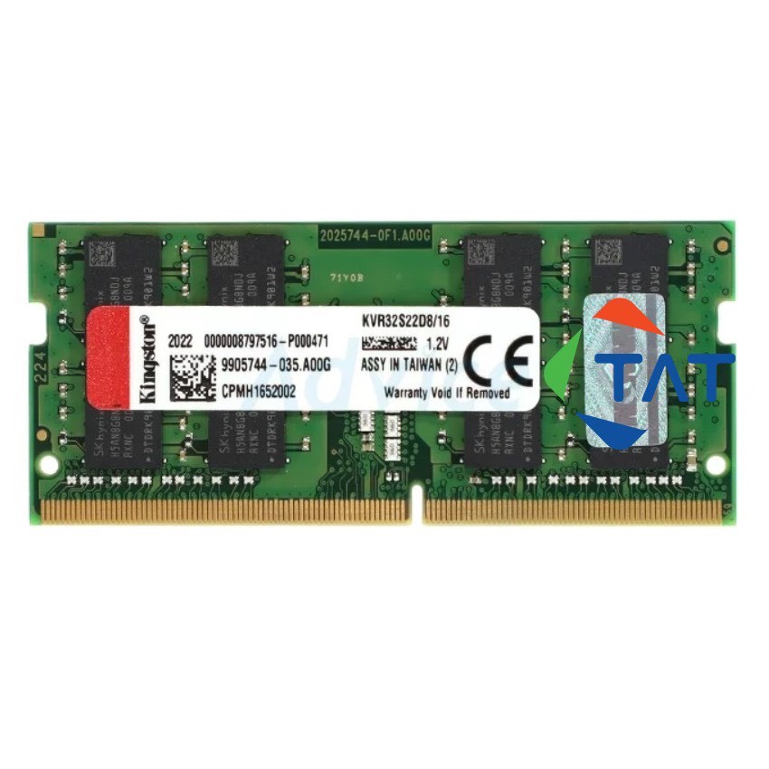Ram Laptop 16GB DDR4 Kingston 3200MHz Chính Hãng - Mới Bảo hành 36 tháng