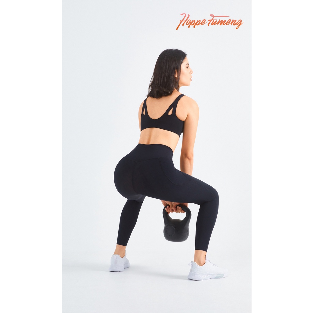 Quần tập yoga HOPPE FUMENG lưng cao có túi năng động thời trang dành cho nữ