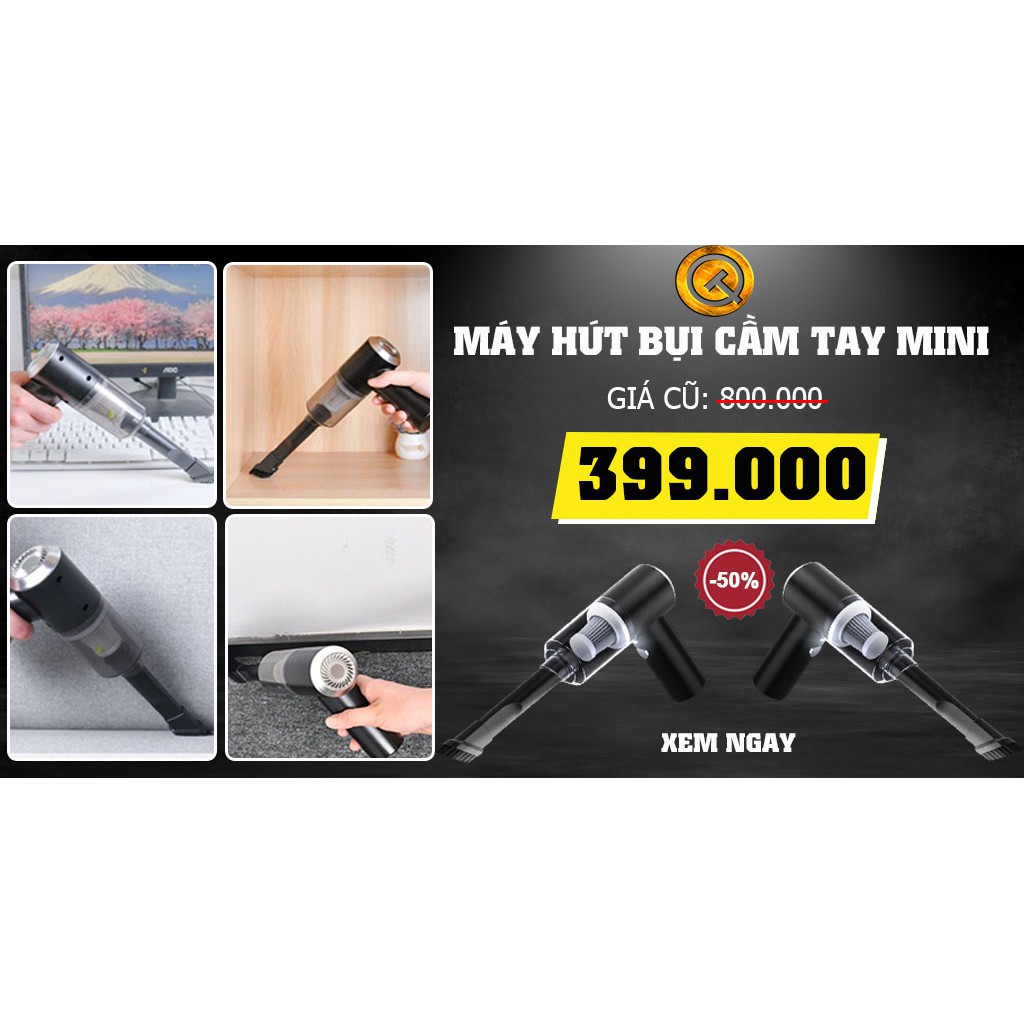Máy Hút Bụi Mini ⚡FreeShip⚡ Máy Hút Bụi Mini Cầm Tay Không Dây M02 - Automatik (Có Bán Lẻ Lõi Lọc)