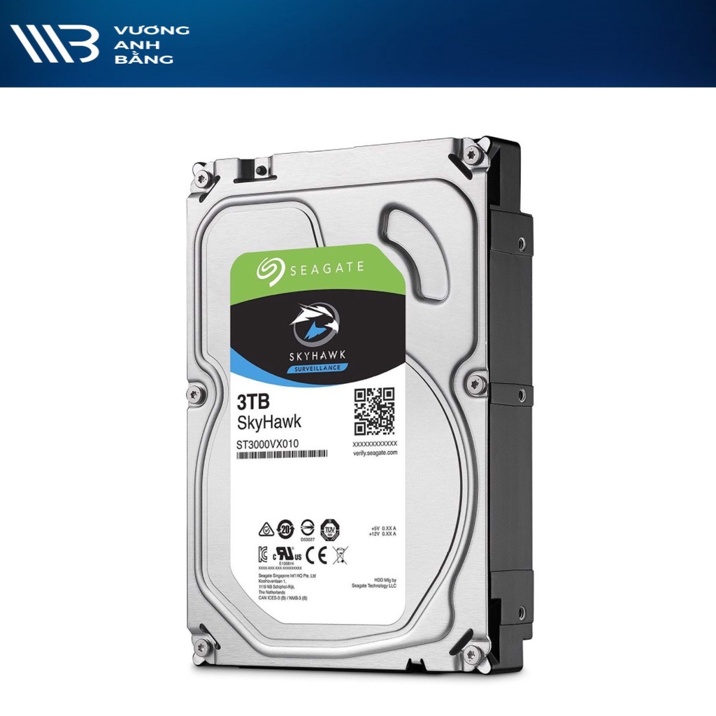 Ổ cứng HDD Seagate Skyhawk 1TB / 2TB / 3TB / 4TB / 6TB 3.5&quot; SATA 3- Hàng Chính Hãng