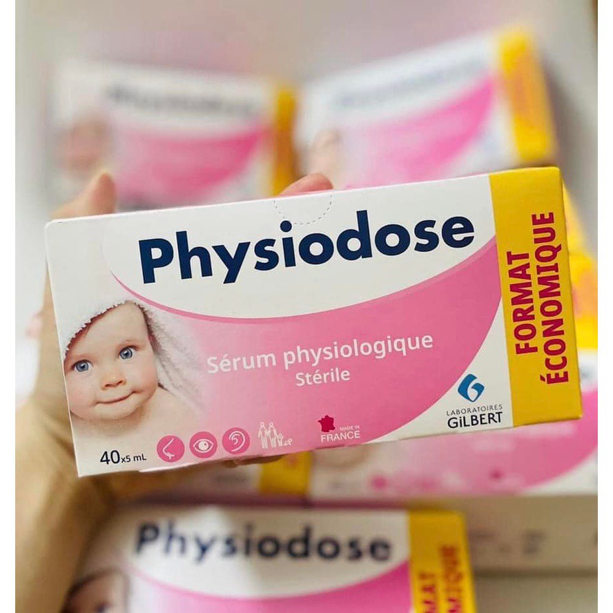NƯỚC MUỐI SINH LÝ PHÁP HỒNG 40 ống physiodose (date xa)