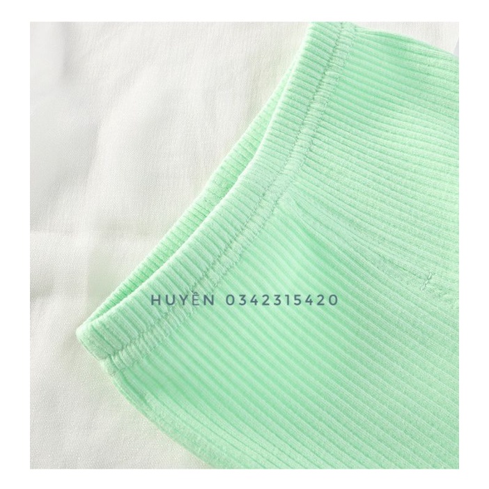 Bộ Ba Lỗ Thun Gân Cúc Ngực Cho Bé Gái