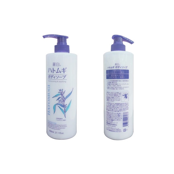 Sũa Tắm Ý Dĩ Hatomugi Moisturizing Washing Xanh Chai To Nhật Bản 800ml