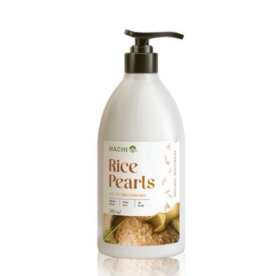 Sữa Tắm Dầu Cám Gạo Trắng Sáng HACHI [Chính Hãng] Chai 500ml, 800ml- Sữa tắm cao cấp Hachi tự nhiên cung cấp VITAMIN fre