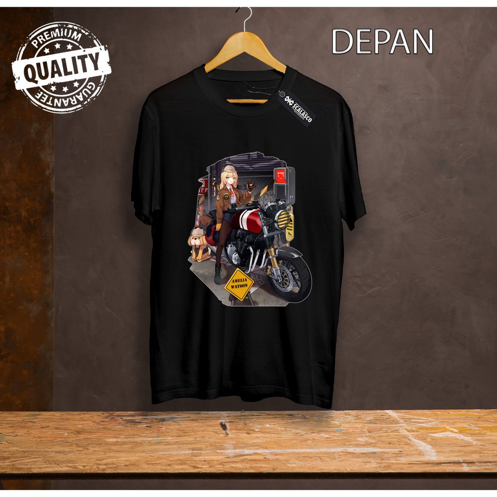 (HOT) Áo thun in hình Hololive Amelia Watson cổ tròn giá rẻ