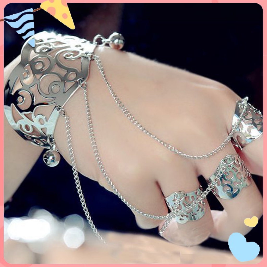 Vòng Đeo Tay Dạng Mở Phối Nhẫn Thiết Kế Tinh Tế Thời Trang