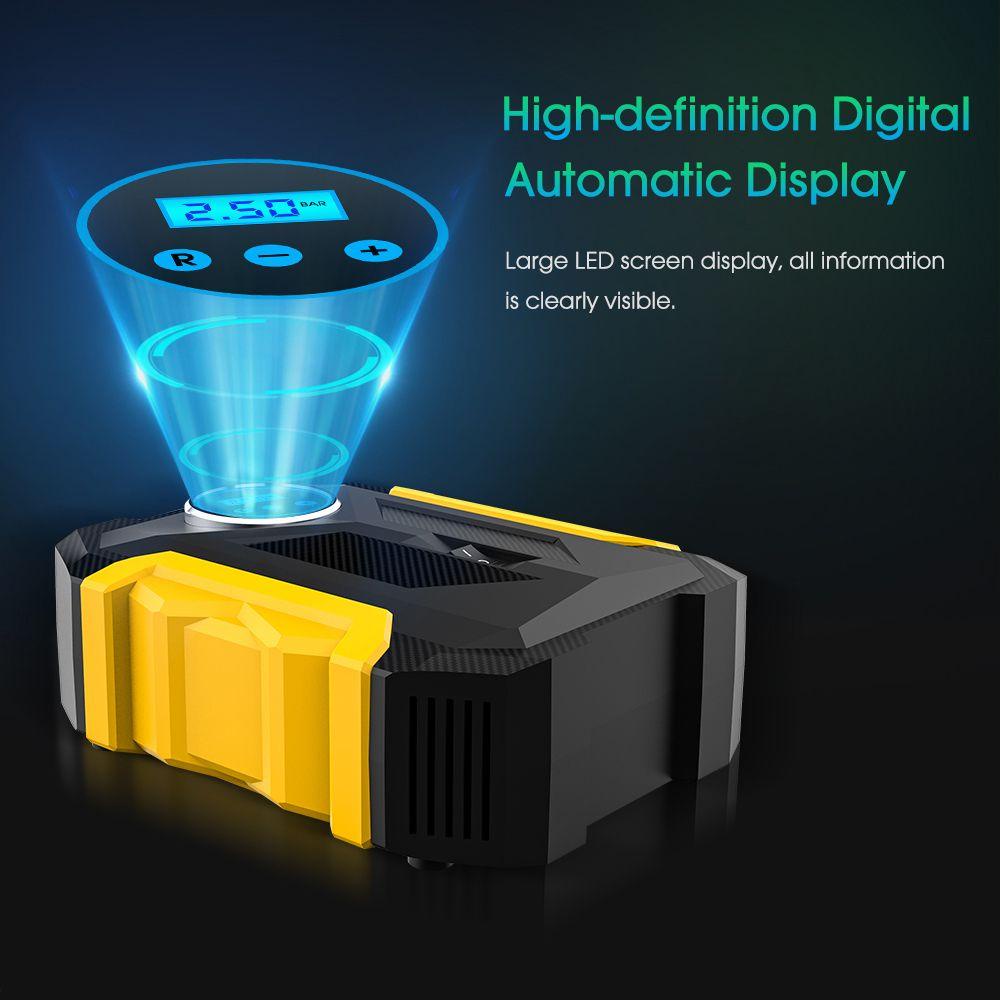 Máy Bơm Lốp Xe Hơi Có Đèn LED 150 PSI Chuyên Dụng Cao Cấp