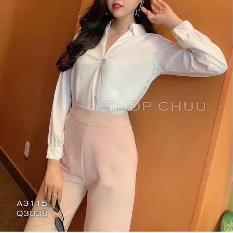Quần ống suông dây kéo hông- có 5 size SMLXL2XL