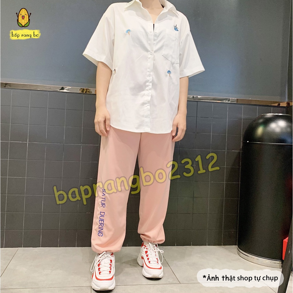 QUẦN JOGGERS ỐNG RỘNG UNISEX NAM NỮ VẢI THUN SIU BỀN