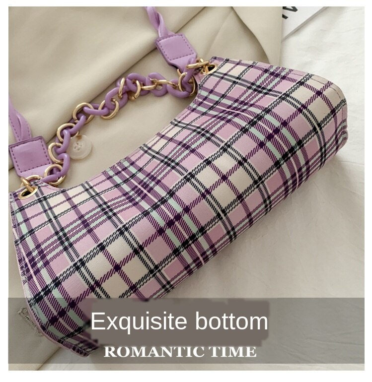 Túi Đeo Vai Họa Tiết Kẻ Sọc Thời Trang Dành Cho Nữ