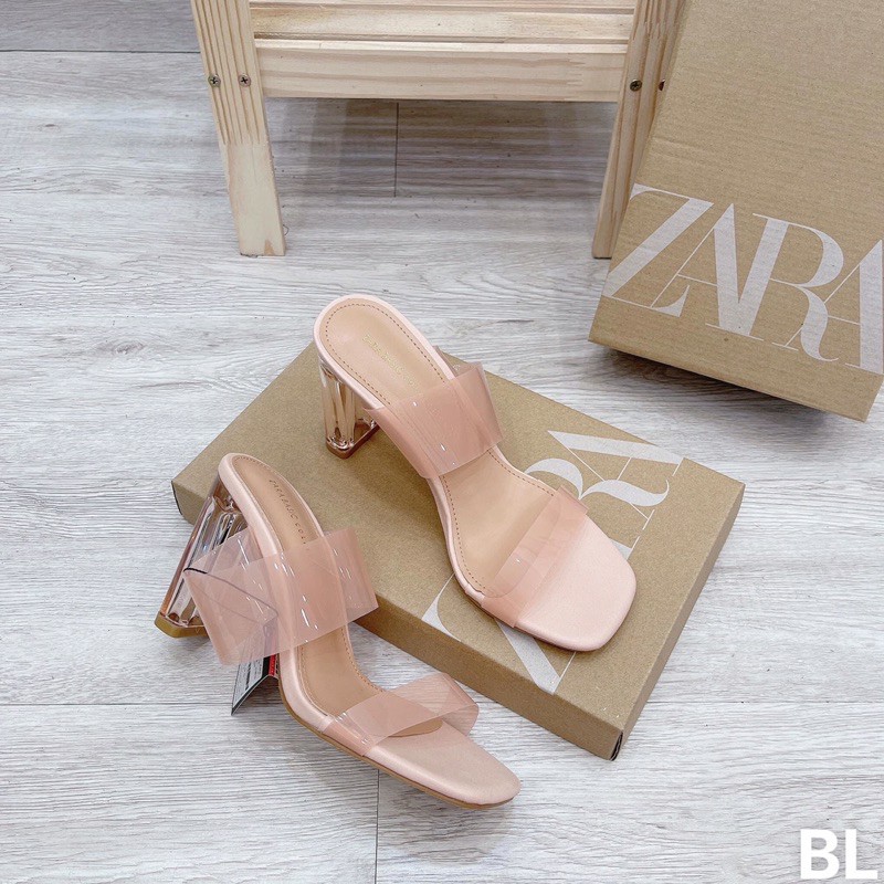 Guốc Zara mica hồng 6p, 9p fullbox