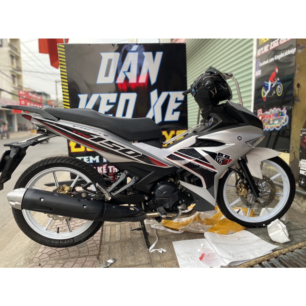 Tem Rời Exciter 150 mẫu Y15ZR màu bạc đen đỏ