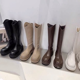 [Order - Có ảnh thật] Boot nữ, boot đùi nữ da bóng mũi tròn