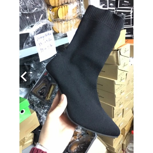 Boot Len Lửng Gót Tráng Gương 7cm Có Ảnh Thật