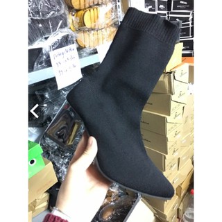 Boot len lửng gót tráng gương 7cm có ảnh thật