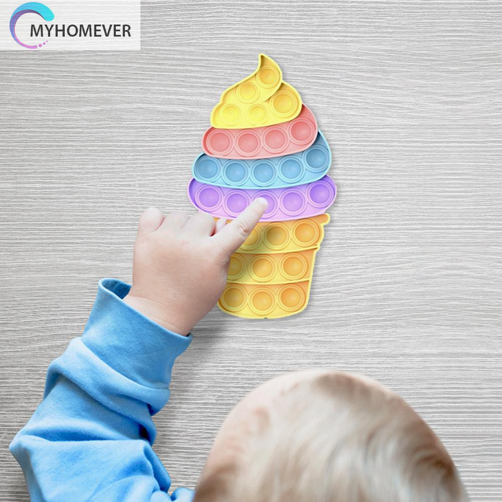 Pop It Fidget Đồ chơi Ice Cream Push Bubble Sensory Đồ chơi Fidget Anti Stress Puzzle Đồ chơis Rainbow