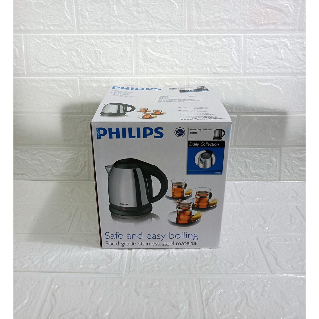 Ấm siêu tốc mini inox Philips HD9303/03 1.2 lít