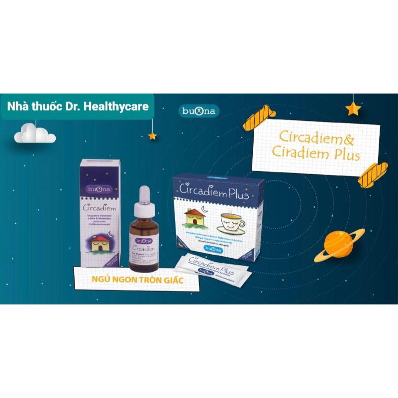 Siro ngủ ngon Buona Circadiem - Hỗ trợ giúp ngủ ngon với Melatonin tinh khiết 99%