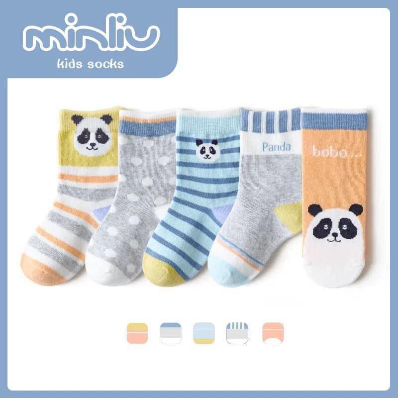 Set 5 Đôi Tất Họa Tiết Cho Bé Trai, Bé Gái Cotton Co Giãn 8433 (Mẫu Giao Ngẫu Nhiên) - Jumping Beans Official Store