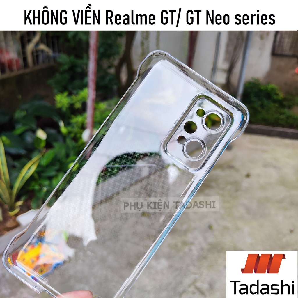 Ốp Lưng Trong Suốt KHÔNG VIỀN Realme GT/ GT Neo/ GT Neo 2/ GT Neo 3/ GT2/ GT 2 Pro Nhựa PC Cứng Siêu Mỏng, Bảo Vệ Camera