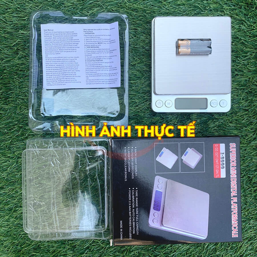 Cân Tiểu Ly Điện Tử Mini I3000 Hamart Cân Gia Vị Nấu Ăn Nhà Bếp Cao Cấp 3kg/0.1g Màn LCD Chuẩn Xác Tiện Lợi