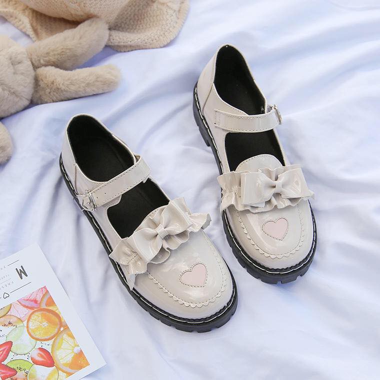 [SALE]Giày lolita Nhật Bản nơ phối tim - Kèm ảnh thật cuối ✨ | BigBuy360 - bigbuy360.vn