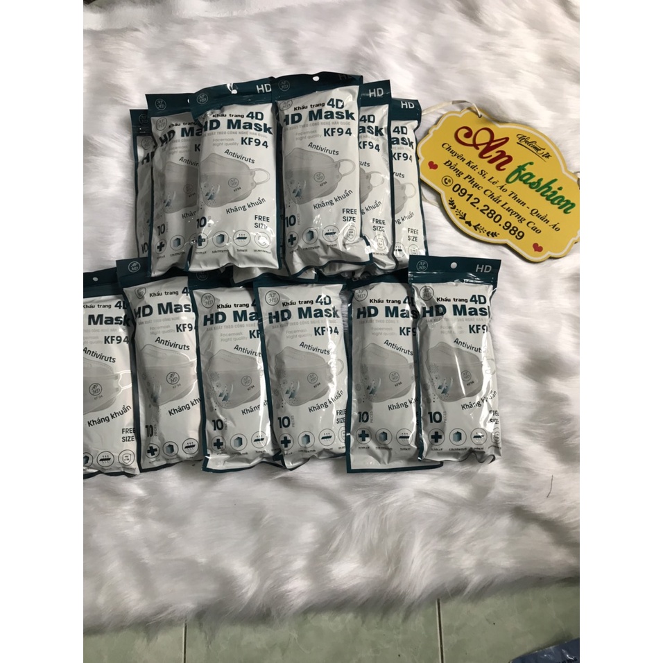 Khẩu Trang Y Tế KF94 Cao Cấp, Kháng Khuẩn, Chống Bụi Mịn _ Hình Chụp Thật