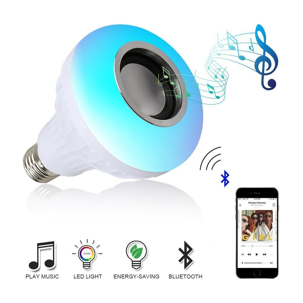 Bóng đèn led,Bóng đèn kiêm loa nhiều màu ( LED Music)