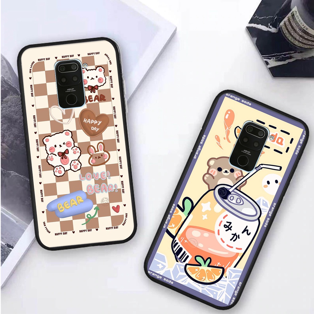 Ốp lưng Xiaomi REDMI NOTE 9 in hình 3D GẤU cute be@r, soda, happy day cực hot ,thời thượng