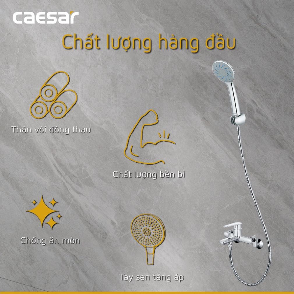 Sen tắm nóng lạnh Caesar S383C tay sen 1 chế độ, chính hãng bảo hành 02 năm