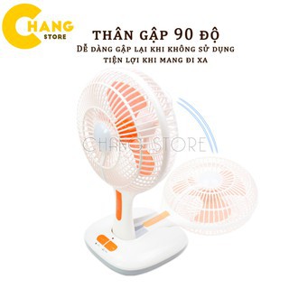 Quạt Tích Điện Mini Ông Tây Để Bàn