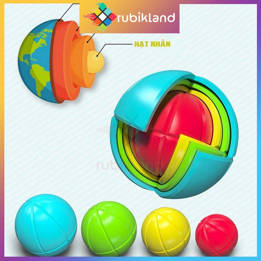 Rubik QiYi Wisdom Ball Rubic Biến Thể 3D Spherical Maze Ball Đồ Chơi Trí Tuệ Trẻ Em