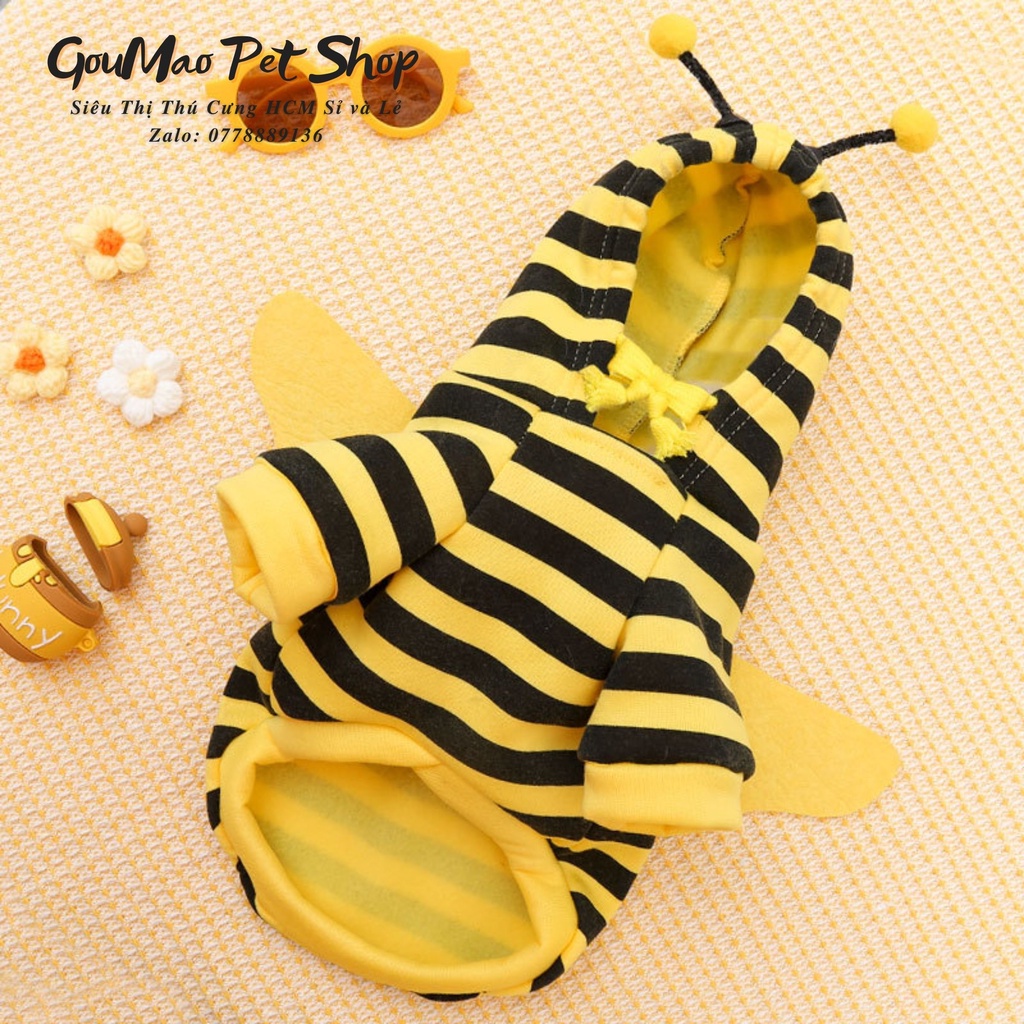 CON ONG, ÁO HODIE SIEU KUTE CHO CHÓ MÈO