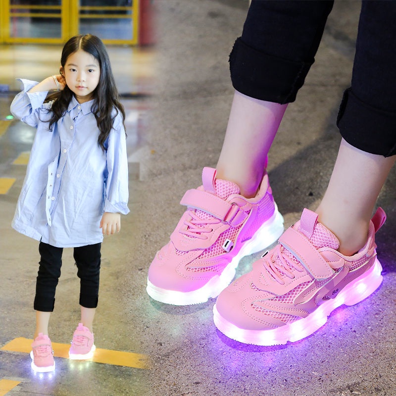 Giày Sandal Có Đèn Led Sạc usb Nhiều Màu Sắc Dành Cho Trẻ Em